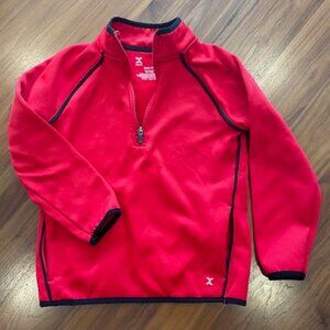 Kids Red 1/4 Zip Pullover with pockets